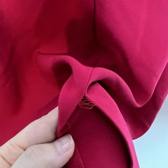 LIKELY La Brea Dress Size 6 Red Crepe Bodycon Sleeveless Square Neck Lined NWT - Picture 6 of 8